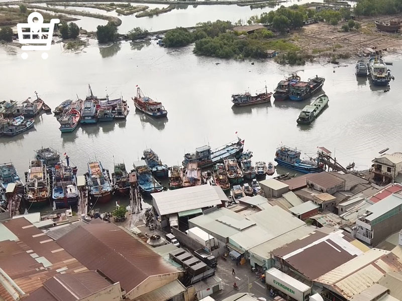 Địa thế khu chợ độc đáo tại vùng sông nước