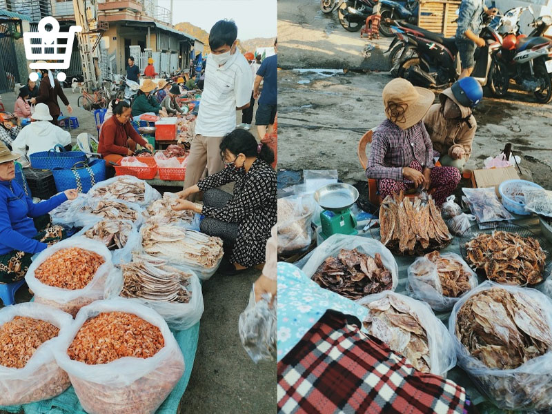 Các mặt hàng được bày bán tại chợ với giá vô cùng hợp lý